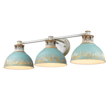  0865-BA3 AGV-TEAL - Golden Lighting Kinsley 3-light Vanity in Antique Teal shade