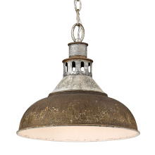  0865-L AGV-RUST - Golden Lighting Kinsley 1-light Pendant in Antique Rust shade