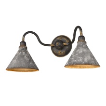  0877-BA2 ABI-GV - Wry Lighting Jasper 2-light Vanity in Antique Black Iron