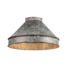  0877-FM ABI-GV - Wry Lighting Jasper 2-light Flush Mount in Antique Black Iron