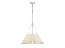  0883-5P AI - Piper 5 Light Pendant - Outdoor in Natural Black with Maple All-Weather Wicker Shade