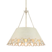  0883-5P AI - Wry Lighting Eloise 5-light Pendant in Antique Ivory