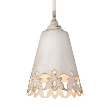  0883-S AI - Wry Lighting Eloise 1-light Pendant in Antique Ivory