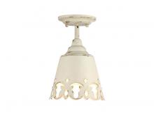  0883-SF AI - Piper 5 Light Semi-Flush - Outdoor in Natural Black with Maple All-Weather Wicker Shade