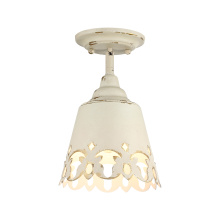  0883-SF AI - Wry Lighting Eloise 1-light Semi-Flush Mount in Antique Ivory