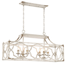  0885-LP AI - Wry Lighting Laurent 6-light Island Light in Antique Ivory