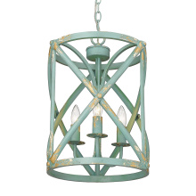  0890-3P TEAL - Golden Lighting Alcott 3-light Pendant in Antique Teal