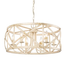  0890-6 AI - Golden Lighting Alcott 6-light Chandelier in Antique Ivory