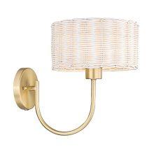  1084-1W BCB-WW - Golden Lighting Erma 1-light Wall Sconce in Brushed Champagne Brass