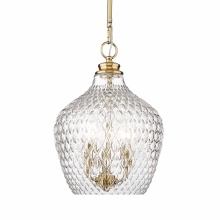  1088-3P MBG-CLR - Golden Lighting Adeline 3-light Pendant in Modern Brushed Gold