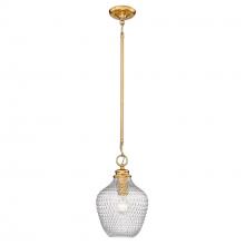  1088-M MBG-CLR - Adeline MBG Medium Pendant in Modern Brushed Gold with Clear Glass Shade
