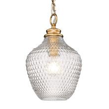  1088-M MBG-CLR - Golden Lighting Adeline 1-light Pendant in Modern Brushed Gold