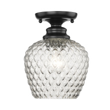  1088-SF BLK-CLR - Golden Lighting Adeline 1-light Semi-Flush Mount in Matte Black