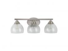  1094-BA3 PW-HCG - Aenon 3-Light Semi-Flush in Brushed Champagne Bronze with Hammered Water Glass Shade