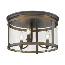  1157-FM RBZ - Golden Lighting Payton 3-light Flush Mount in Rubbed Bronze