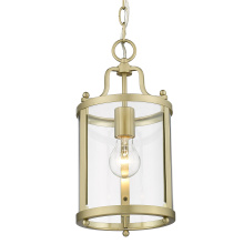  1157-M1L BCB-CLR - Golden Lighting Payton 1-light Pendant in Brushed Champagne Brass