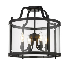  1157-SF BLK - Golden Lighting Payton 4-light Semi-Flush Mount in Matte Black