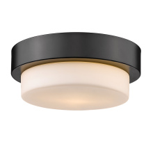  1270-09 BLK - Wry Lighting Morgon 1-light Flush Mount in Matte Black