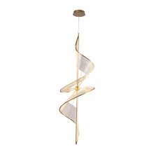  1468-L BCH - Ziva by Golden Lighting Aurora Integrated LED 71"H Pendant in Brushed Champagne