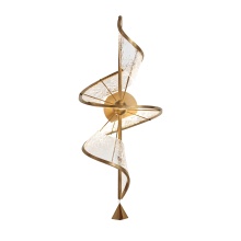  1468-WSC BCH - Ziva by Golden Lighting Aurora Integrated LED Wall Sconce in Brushed Champagne