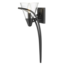  1648-1W BLK-CLR - Wry Lighting Olympia 1-light Wall Sconce in Matte Black