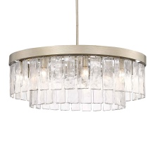  1768-9 WG-HWG - Golden Lighting Ciara 9-light Chandelier in White Gold
