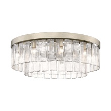  1768-9SF WG-HWG - Golden Lighting Ciara 9-light Semi-Flush Mount in White Gold