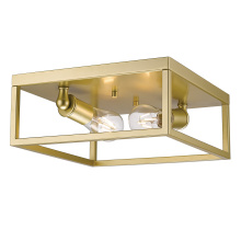  2072-FM OG - Golden Lighting Wesson 2-light Flush Mount in Olympic Gold