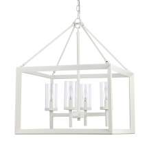  2073-4 NWT-CLR - Golden Lighting Smyth 4-light Chandelier in Natural White