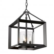  2073-M3 BLK-CLR - Smyth Convertible Pendant in Matte Black with Clear Glass