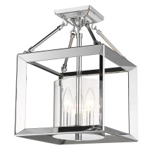  2074-SF CH-CLR - Wry Lighting Smyth 3-light Semi-Flush Mount in Chrome