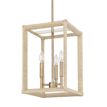  2075-3P MBS-LNR - Wry Lighting Kimber 3-light Pendant in Modern Brass
