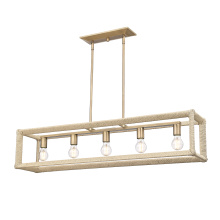  2075-LP MBS-LNR - Wry Lighting Kimber 5-light Island Light in Modern Brass