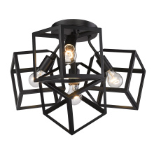  2086-4SF BLK - Golden Lighting Cassio 4-light Semi-Flush Mount in Matte Black
