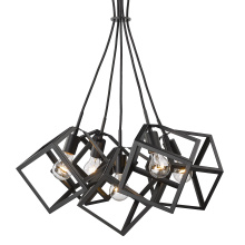  2086-5P BLK - Golden Lighting Cassio 5-light Chandelier in Matte Black