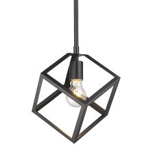  2086-M1L BLK - Golden Lighting Cassio 1-light Pendant in Matte Black