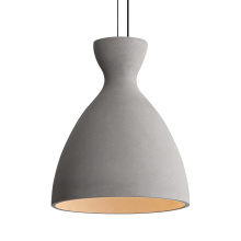  2173-10 GCT - Golden Lighting Aethera 10in Integrated LED Pendant in Grey Cement
