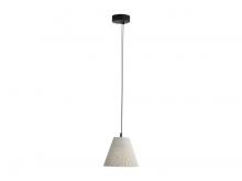  2419-10 WCT - Clarus 10" LED Pendant in White Sandstone Cement