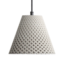  2419-8 GCT - Golden Lighting Clarus 8in Integrated LED Pendant in Grey Cement