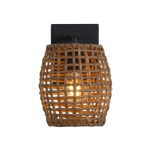  3000-1W NB-MAW - Wry Lighting Weavelight 1-light Wall Sconce in Natural Black
