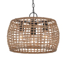  3000-3P NB-MAW - Wry Lighting Weavelight 3-light Pendant in Natural Black