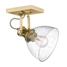  3118-1SF BCB-SD - Yep by Golden Lighting Hines 1-light Semi-Flush Mount in Brushed Champagne Brass