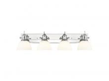  3118-BA4 CH-OP - Hines 4-Light Vanity Light in Chrome with Opal Glass