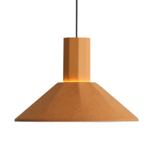  3133-P13 EY-GY - Golden Lighting Faroe 13in Integrated LED Pendant in Earth Yellow/Grey Felt