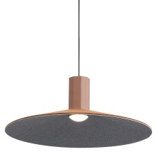  3133-P20 CO-BK - Golden Lighting Faroe 20in Integrated LED Pendant in Coffee/Black Felt