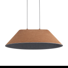  3133-P21 CO-BK - Golden Lighting Faroe 21in Integrated LED Pendant in Coffee/Black Felt