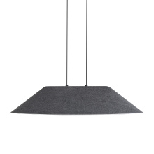  3133-P30 FB-GY - Golden Lighting Faroe 30in Integrated LED Pendant in Flecked Black/Grey Felt