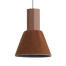  3133-P8 CO-BK - Golden Lighting Faroe 8in Integrated LED Pendant in Coffee/Black Felt
