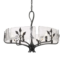  3160-6 NB-HWG - Golden Lighting Calla 6-light Chandelier in Natural Black
