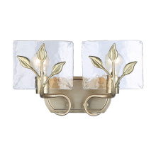  3160-BA2 WG-HWG - Golden Lighting Calla 2-light Vanity in White Gold